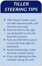 Tiller Steering Tips Sailing Classes Sailing Videos Boat Navigation