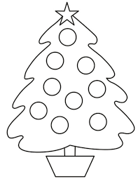 Arbol De Navidad Para Colorear Para Niños