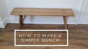 Backless bench made of wood. How To Make A Simple Bench With A Few Hand Tools Youtube