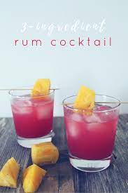 A squeeze of lime juice adds a little depth to the cocktail, but this isn't necessary at all. The Baewatch A 3 Ingredient Rum Cocktail Eat Drink Frolic Recipe Rum Drinks Easy Mixed Drinks Recipes Rum Cocktail