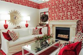 Jika memiliki bakat melukis, langsung saja aplikasikan karya kamu di dinding rumah. Red Living Room Wallpaper Southnext Us Wallpaper Kamar Tidur Wallpaper Dinding Ruang Tamu Rumah