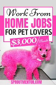 Are You Someone Who Loves To Take Care For Pets Here Are 5 Of The Best Work From Home Jobs For Someone Lik Home Jobs Online Work From Home Work From
