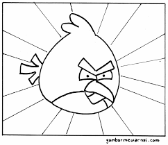 Gambar Mewarnai Angry Birds Warna Buku Mewarnai Gambar