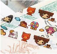 Cute Cartoon Washi Masking Tape 10M Raccoon Cat Little Girl ...