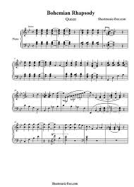 Bohemian Rhapsody Sheet Music Queen Piano Sheet Piano Sheet Music Free Sheet Music
