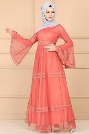 Modaselvim Elbise Volan Kol Tul Elbise 5151ay342 Yavruagzi Islami Giyim Giyim Elbise