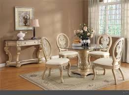 A wicker table set with a glass table top, for example, adds a little transitional charm to the room, while a counter height table with elevated stools is perfect for casual dining. Glass Top Round Kitchen Table Sets Ideas On Foter