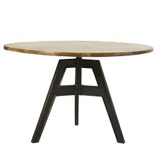 Weston home rectangular concrete top dining table. Cast Iron And Mango Wood 5 6 Seater Dining Table D120 Compas Maisons Du Monde