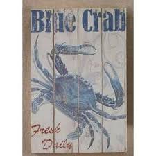 Blue Crab Decorations For Home Maryland Blue Crab Wooden Wall Plaque Art Decor Home Kitchen Crab Decor Beach Cottage Decor Beach Cottages