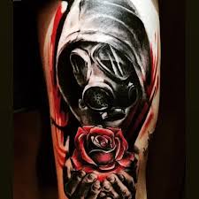 Random late night post of a #skull wearing a #gasmask. Gas Mask Tattoo From A Perfect Artist In Limassol Cyprus Mr Ghost Love It Gas Mask Tattoo Mask Tattoo Black Ink Tattoos