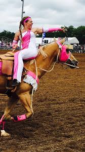 Pictures Of Professional Trick Riding Team The Trixie Chicks Trick Riders Kelsey Temmen On Cookie Performing The Spl Trick Riding Eventing Horses Horse Riding