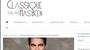 Puis sur tf1 sous le titre samedi est à vous du 6 janvier 1975 au 16 octobre 1976. Classique Mais Pas Has Been Philippe Jaroussky Le Public Est Plus Exigeant Translation To English Philippe Jaroussky Completely Unofficial