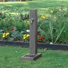 fontaine de jardin avec vasque en fonte dommartin pixel gris 7016 fontaine de jardin robinet jardin robinet exterieur