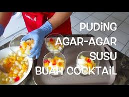 Resep dan cara membuat puding buah. Puding Buah Cocktail Puding Agar Agar Buah Cocktail Agar Milk Pudding With Fruit Cocktail Ii Clk Youtube