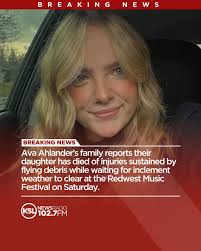 Ava Ahlander's family said she loved music festivals, and was in town to  attend Redwest Music Festival with a friend. Ahlander, originally from  American Fork but living in Seattle, died at a