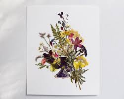 Botanical Print Pressed Plant Print Wall Art Pressed Plants Pressed Flower Print Botanical Art Dried Flowers Dining Room Wall Art Plant Art Flower Art Pressed Flower Art Flower Artwork