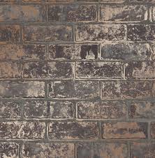 This piece is sure to add character and style to your home when on the wall. Grey Copper Metallic Brick Wall Faux Wallpaper 3d Effect Rustic Feature Fd41955 Little Yellow Bird Wallpaper