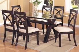 Coffee tables, designer side tables, cigarette tables, desks, consoles, glass dining tables and entertainment stands to suit any room. Modern Glass Dining Table Set For 6 Novocom Top