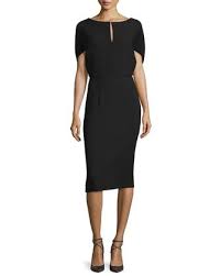 Cape Sleeve Sheath Midi Dress Black Ropa Vestidos Vestidos De Noche