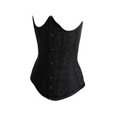 Womens Boned Plus Size Overbust Underbust Corset Bustier Waist Cincher Black Brocade 30 3xl