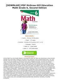 All the math your 6th grader needs to succeed. Cavalieri Downlad Pdf Mcgraw Hill Education Math Grade 6 Second Edition Page 1 Created With Publitas Com