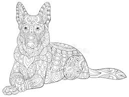 From funny dog cartoons to realistic drawings of specific breeds, you are sure to find an image to satisfy every desire. Adult Coloring Page A Cute Isolated Dogal For Relaxing Zen Art Style Illustration Stock Vector Illustration Of Leaves Education 107415969