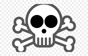 Simple drawing of a human skull. Transparent Easy Skull And Crossbones Clipart Simple Skull And Cross Bones Png Download Full Size Clipart 5768401 Pinclipart