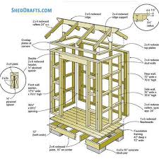 4 6 Garden Tool Storage Shed Plans Blueprints For Diy Shed