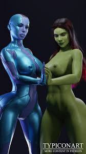 Sexy Nebula and Gamora (Typiconart) [Marvel] - Cartoon Porn