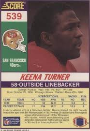 1990 Score Keena Turner #539 for sale