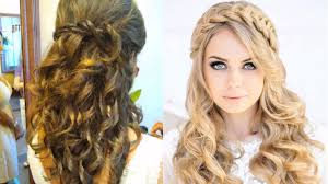 Another easy wedding guest hairstyle is a braid crown. Wedding Hair Half Up Half Down For Short Hair Salon Longfield Kent Youtube