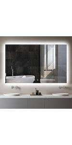 60'' h x 36'' w x 2.38'' d. Amazon Com Iowvoe 48 X 30 Inch Led Bathroom Mirror Anti Fog Backlight Vanity Large Mirror Dimmable Makeup Mirror Modern Lighted Mirrors Cri 90 6400k For Wall Birthday Housewarming Wedding Gift Kitchen Dining