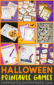 This is a free fun game that will be enjoyed by your baby shower party's guests. Free Printable Halloween Games Happiness Is Homemade