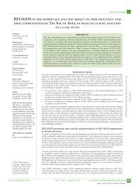 With hiv positive community for a good start dating since , hpv or herpes? Pdf Hiv Aids In The Workplace And The Impact On Firm Efficiency And Firm Competitiveness The South African Manufacturing Industry As A Case Study