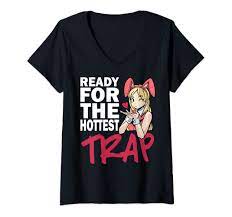 Amazon.com: Womens Anime Hot Femboy Trap Cute & Funny Transgeder & Femboy  Top V-Neck T-Shirt : Clothing, Shoes & Jewelry