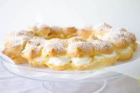 Paris Brest Cream Puff Wreath Mon Petit Four French Dessert Recipes Paris Brest Dessert Recipes Easy