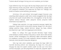 Kesimpulannya, banyak cara yang boleh dilakukan untuk membalas jasa guru. Cara Cara Membalas Jasa Ibu Bapa Karangan Malayirki