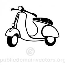 Black And White Illustration Png Small City Motorcycle Vector Image Public Domain Vectors Clip Art Vintage Vw Art Scooter