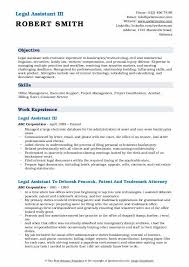 Legal Assistant Resume Samples Qwikresume