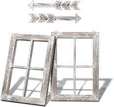 Find wood and metal wall decor for every color scheme and style, whether you're searching for a clock that doubles as art or a mirror to visually expand a room. Amazon Com Timeyard Farmhouse Wall Decor Window Frame Wood Window Pane With Arrows Decor Fake Window Rustic Wall Art For Entryways Living Room Dining Room Bedroom 11x15 8 Inches Rustic White 2set Everything Else