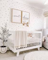 Here to help inspire you are eight fabulous nursery color scheme choices i particularly love, including picks that are perfect for babies of either gender. Trendy Nursery Wallpaper Ideas Diy Darlin In 2020 Girl Nursery Room Nursery Room Design Baby Girl Nursery Room