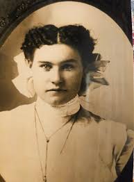 Grandmother in Victorian clothes in 1912 Kansas