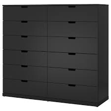 48h x 16w x 19d there is a large scratch on the right side (see pic) but otherwise in great condition. Nordli 12 Drawer Chest Anthracite 63x57 1 8 Ikea