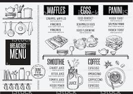 Menu Breakfast Restaurant Food Template Placemat Royalty Free Stock Vector Art Breakfast Menu Design Breakfast Menu Menu Card Design