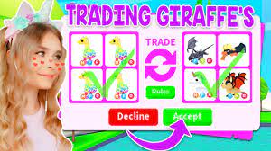 Trading Giraffes Only In Adopt Me Roblox Youtube Roblox Adoption Giraffe