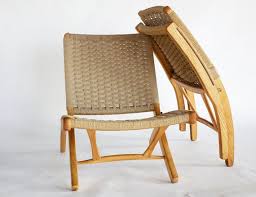 Mid Century Hans Wegner Style Teak And Rope Lounge Chair Side Etsy Furniture Danish Furniture Design Chair