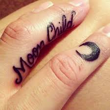 Moon Child Tattoos Finger Tattoos Finger Tattoos Tattoos For Kids Cancer Tattoos