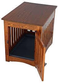 All of our classic wood dog crate tables include a removable, black plastic floor pan for ease of cleaning. Mission Dog Crate End Table Ohio Hardwood Upholstered Furniture