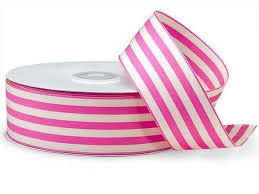 Black And White Striped Ribbon Bulk Pin On Hot Pink Magenta