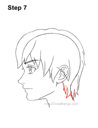 And this side swipe covers your forehead. How To Draw A Manga Boy With Shaggy Hair Side View Step By Step Pictures How 2 Draw Manga